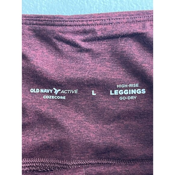 Old Navy Active Womens Large Maroon Cozecore High Rise Go-Dry Stirup Leggings - Picture 6 of 10